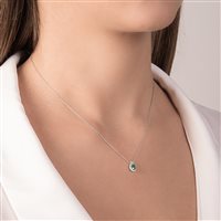 Necklace Mirco Visconti Woman in White Gold Smeraldo 0.27 Ct AB851/S - AB851/S